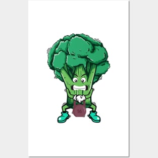 Broccoli Working Out Posters and Art